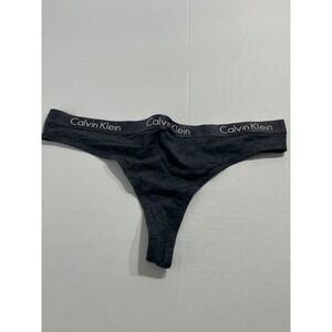 Calvin Klein Modern Cotton Thong Women L Dark Heather Grey QP1803O 
Y2K 90's